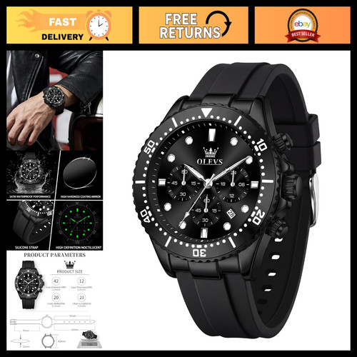 Big face chronograph - chronograph, quartz