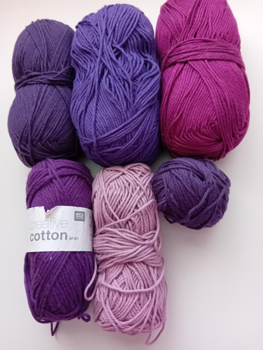 Mixed cotton yarns - yarns, purple