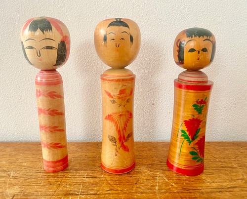Vintage japanese kokeshi dolls - vintage,