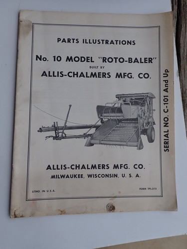 Original 1950s allis - original, chalmers