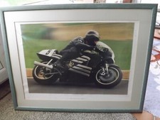large framed JPS Norton Trevor Nation Rotary poster 1989    93cm x 70cm man cave