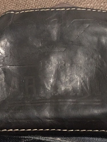 Men armani black 1988 leather - armani,