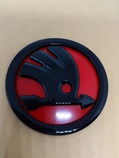 SKODA LOGO GLOSS RED BLACK