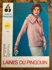 Women’s Knitting Patterns 4 ply Cardigan With Collar 34-38” Pingouin 6019