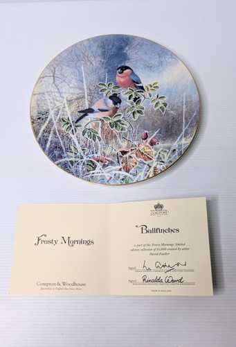 Coalport bullfinches frosty - bullfinches,