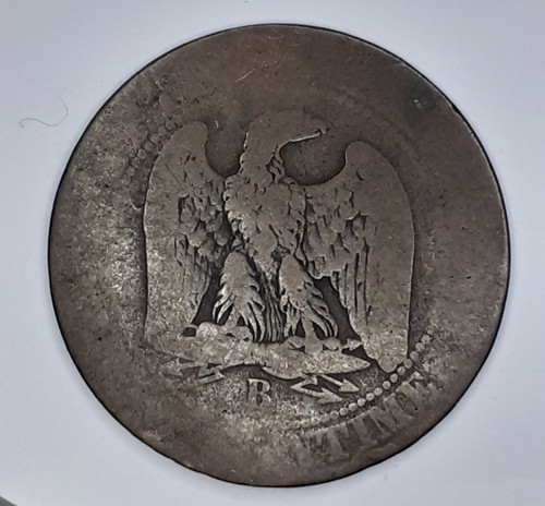 1854 french centimes coin - french,
