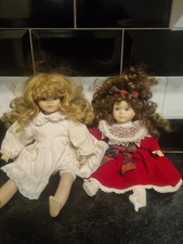 X2 Porcelain Doll Vintage