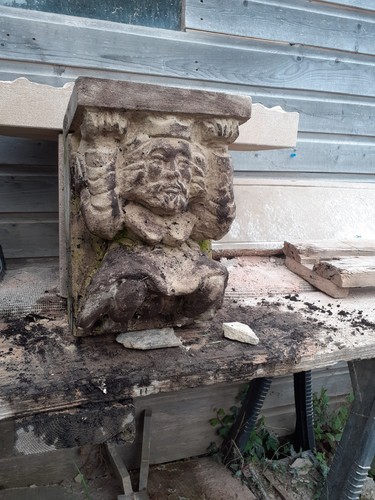 Old stone carving - old,