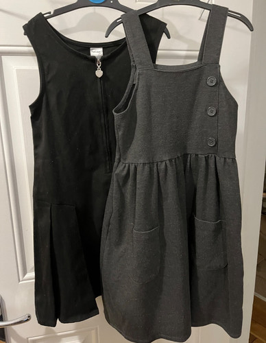 Age pinafore grey and - 7-8,