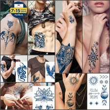 Semi Permanent Temporary Tattoos Womens Mens Waterproof Tattoo Long Lasting UK