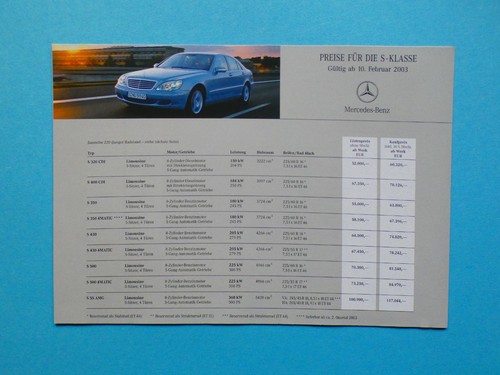 Brochure price list - brochure,