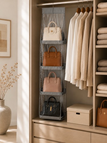 Hanging handbag organiser - hanging,