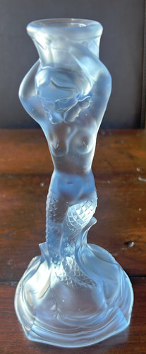 Art deco blue glass - art,