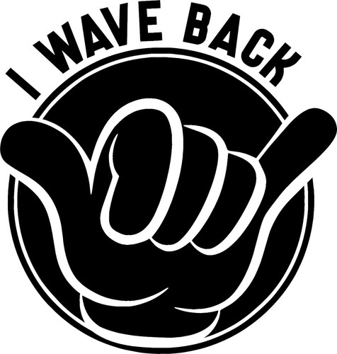 Wave back hand campervan - back, dub
