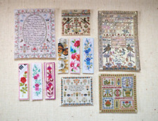 Embroideries Samplers Fabric tapestry Victorian dolls house 1:12th scale DH10