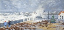 original oil painting: storm