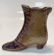 Saltglazed Stoneware Small Ladies Boot. Spill Vase?