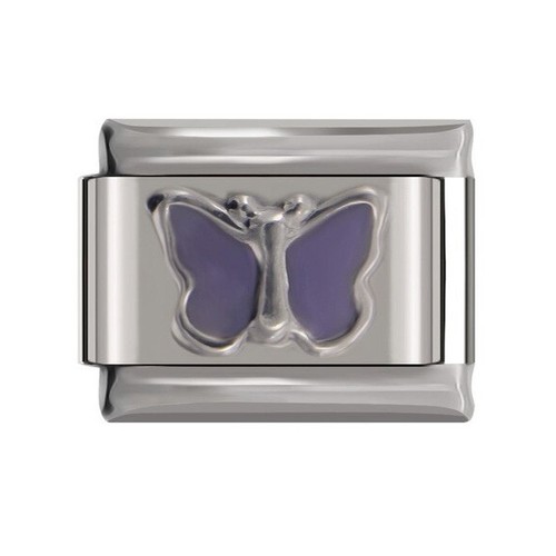 Purple butterfly italian charm - butterfly,