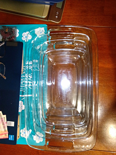 Pyrex clear glass rectangular - glass,