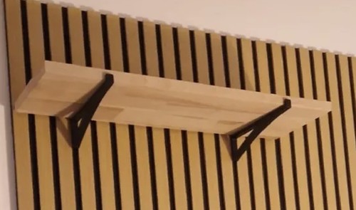 Acoustic panel wall - , shelf