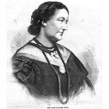 MADAME GIULIA GRISI Opera Singer - Antique Print 1869