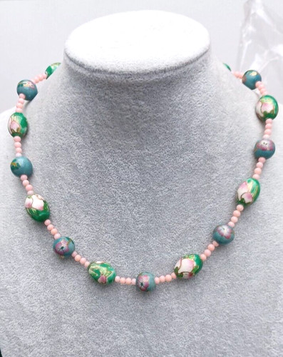 Vintage cloisonne necklace - vintage,