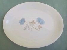 Wedgwood Ice Rose Platter, 13.75" X 10.5".