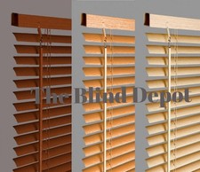 Venetian Blind Wood Wooden Effect Pvc  Blinds In 3 Colours And 10 Sizes