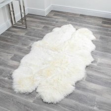 Quad Natural White Sheepskin