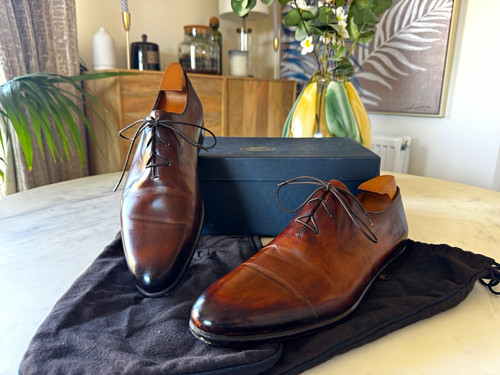Berluti brown patina leather - berluti,
