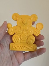 Matchbox Teddy Bear Clip VINTAGE Yellow Promotional Activity Toy 1980s VGC