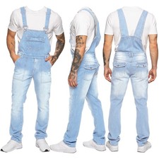 Enzo Jeans Dungarees Mens