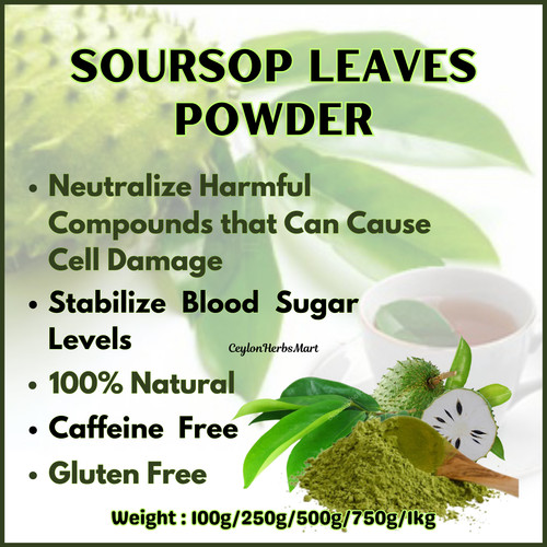 Dried soursop leaves powder - dried,
