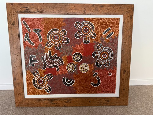 Painting aboriginal art - aboriginal,