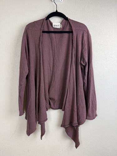 Pact mauve wrap cardigan - pact,