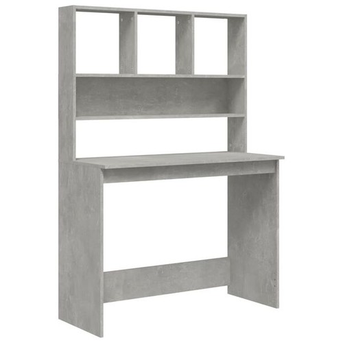 Desk with shelves concrete - with,