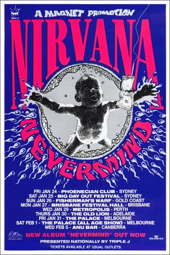 Nirvana concert poster 11x17 - nirvana,