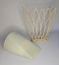 Boho Shabby Farmhouse Chic Sea Cottage Wire Wall Hang Basket Metal Bucket Insert