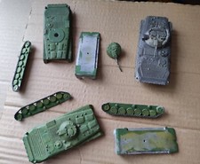 Vintage very heavy metal Tanks one complete the other in bits unbranded