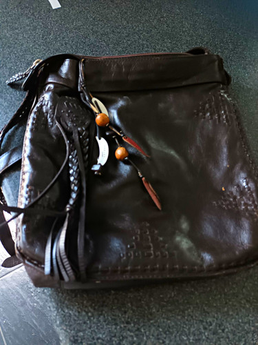 Brown leather radley shoulder - radley,