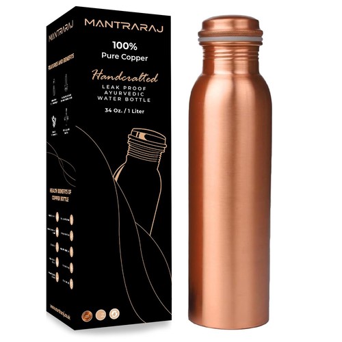 Pure copper water bottle - bottle, 1