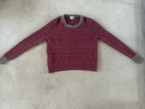 Brora burgundy cable knit - burgundy, cable-knit