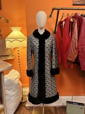 Vintage wool fur trim coat - trim,