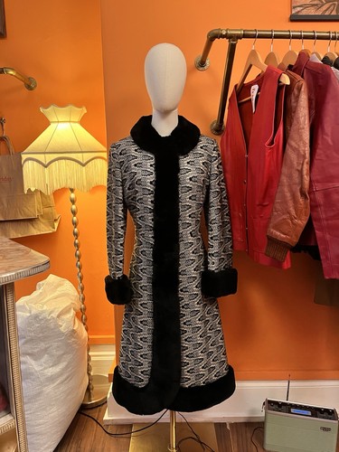 Vintage wool fur trim - vintage, coat