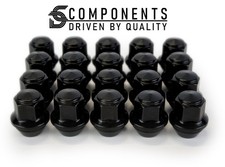 20 Black Wheel Nuts Fits Land