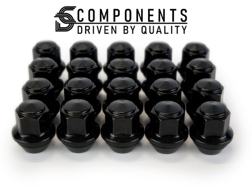 Black wheel nuts fits land - black,