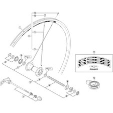 Shimano Spares Bicycle Cycle Bike WH-R500-A-F Spoke Bladed Type - 278 MM