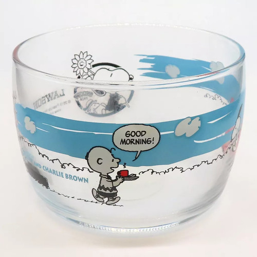 Peanuts snoopy glass bowl - glass,