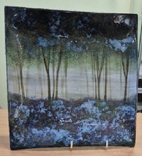 Highland Stoneware - Bluebells - Hand Painted - size 25 x 25 cm