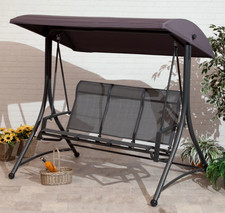 Havana Charcoal 3-Seater Swing with Canopy & Bosmere Protector 6000 cover.